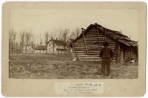 Andrew Peterson's first log house, 1856